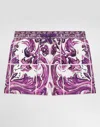 Dolce & Gabbana Majolica-print Poplin Shorts In Multi