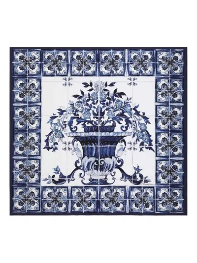 Dolce & Gabbana Majolica-print Scarf In Neutral