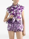 Dolce & Gabbana Majolica-print Shirt In Purple
