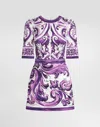 Dolce & Gabbana Majolica Print Mini Dress In Multi