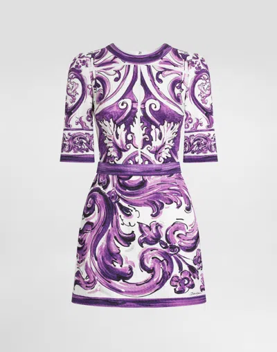 Dolce & Gabbana Majolica-print Short Dress