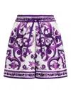 Dolce & Gabbana Majolica Floral Print Elasticized Waist Shorts