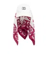 Dolce & Gabbana Baseball Cap With Majolica-print Scarf In Multicolor