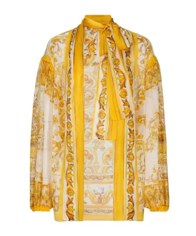 DOLCE & GABBANA DOLCE  GABBANA MAJOLICA-PRINTED TOP