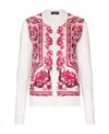 Dolce & Gabbana Majolica-print Silk And Twill Cardigan In Pink