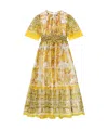 Dolce & Gabbana Majolica-print Silk Dress In Nude