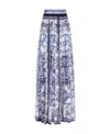 Dolce & Gabbana Majolica-print Silk Floor-length Skirt In Multicolor