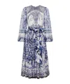 Dolce & Gabbana Majolica Print Chiffon Midi Dress