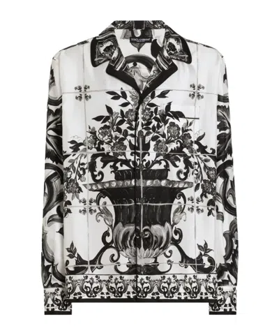 DOLCE & GABBANA DOLCE  GABBANA MAJOLICA PRINTED TWILL SHIRT