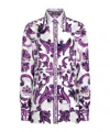 Dolce & Gabbana Silk Shirt With Maiolica Print In Multi