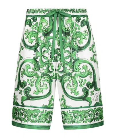 DOLCE & GABBANA DOLCE  GABBANA MAJOLICA-PRINTED JOGGING SHORTS