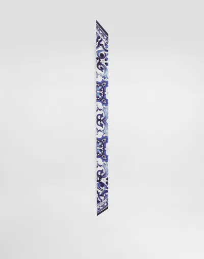 Dolce & Gabbana Majolica-print Silk Twill Bandeau In Animal Print