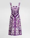 Dolce & Gabbana Majolica-print Silk Twill Dress