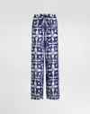 Dolce & Gabbana Majolica-print Silk Twill Vanity Trousers