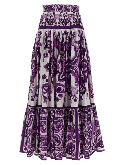 DOLCE & GABBANA DOLCE & GABBANA MAJOLICA PRINT SKIRT