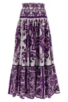 Dolce & Gabbana Maxi Skirt Dg In Purple