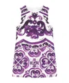 Dolce & Gabbana Majolica-print Sleeveless Dress In Purple