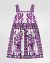 Dolce & Gabbana Majolica-print Sleeveless Popeline Dress