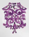 Dolce & Gabbana Cotton Shirt With Maiolica Print