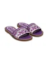 Dolce & Gabbana Majolica-print Slides In Purple