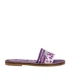 Dolce & Gabbana Majolica-print Slides In Purple