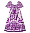 Dolce & Gabbana Majolica-print Poplin Dress In Multi