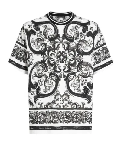 DOLCE & GABBANA DOLCE  GABBANA MAJOLICA-PRINTED SHORT-SLEEVED T-SHIRT