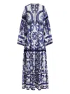 Dolce & Gabbana Majolica-print Tiered Maxi Dress In Multi