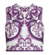 Dolce & Gabbana Majolica Print Top In Purple
