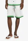 Dolce & Gabbana Majolica Print Cotton Shorts In White