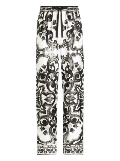 Dolce & Gabbana Majolica-print Trousers In Multi