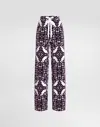 Dolce & Gabbana Majolica-jacquard Trousers In Purple