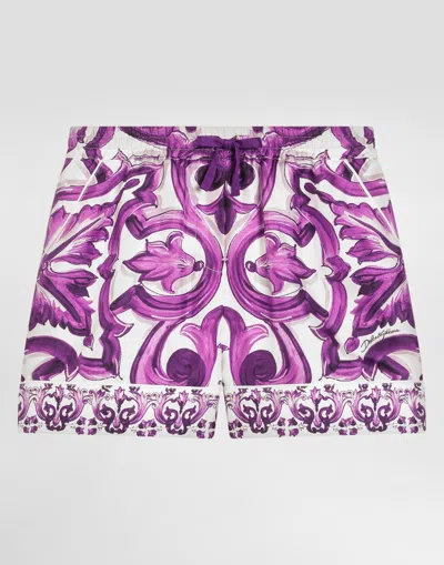 Dolce & Gabbana Majolica-print Twill Bermuda Shorts