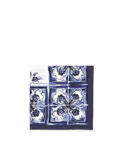 Dolce & Gabbana Majolica Print Twill Scarf