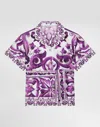 Dolce & Gabbana Majolica Print Silk Twill Shirt Women