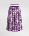 Dolce & Gabbana Falda Semilarga - Multicolor In Purple