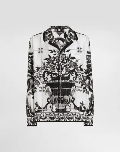 Dolce & Gabbana Majolica-print Twill Vanity Shirt