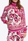 Dolce & Gabbana Majolica-print Zip-up Cady Sweatshirt