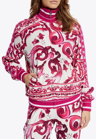 Dolce & Gabbana Majolica-print Zip-up Cady Sweatshirt
