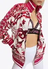 Dolce & Gabbana Majolica Print Zip-up Jacket In Multicolor