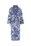 DOLCE & GABBANA DOLCE & GABBANA MAJOLICA PRINTED BELTED CAFTAN