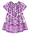 Dolce & Gabbana Majolica Printed Cotton Poplin Dress In Purple