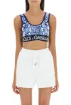 Dolce & Gabbana Women's Maiolica Printed Jersey Top In Clear Blue