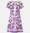 Dolce & Gabbana Short Dress Fitted Waist Floral Pattern