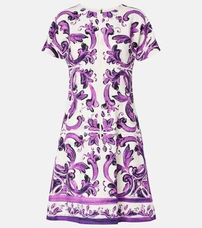 DOLCE & GABBANA MAJOLICA PRINTED MINIDRESS