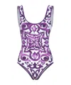 Dolce & Gabbana Women Maiolica Print One-piece Swimsuit