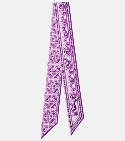 Dolce & Gabbana Majolica Printed Silk Twill Scarf