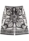 Dolce & Gabbana Majolica Printed Silk-twill Shorts In Multi