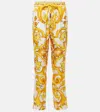 Dolce & Gabbana Silk Twill Pants In Yellow