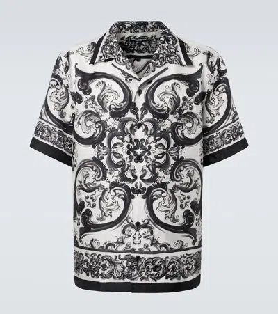 DOLCE & GABBANA MAJOLICA SILK TWILL SHIRT